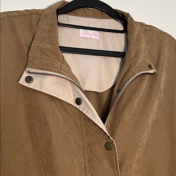 Pink Lily Brown Utility Jacket - Picture 9 of 9